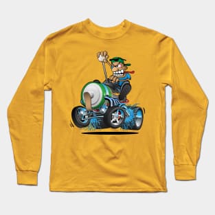 Hot Rod Electric Car Cartoon Long Sleeve T-Shirt